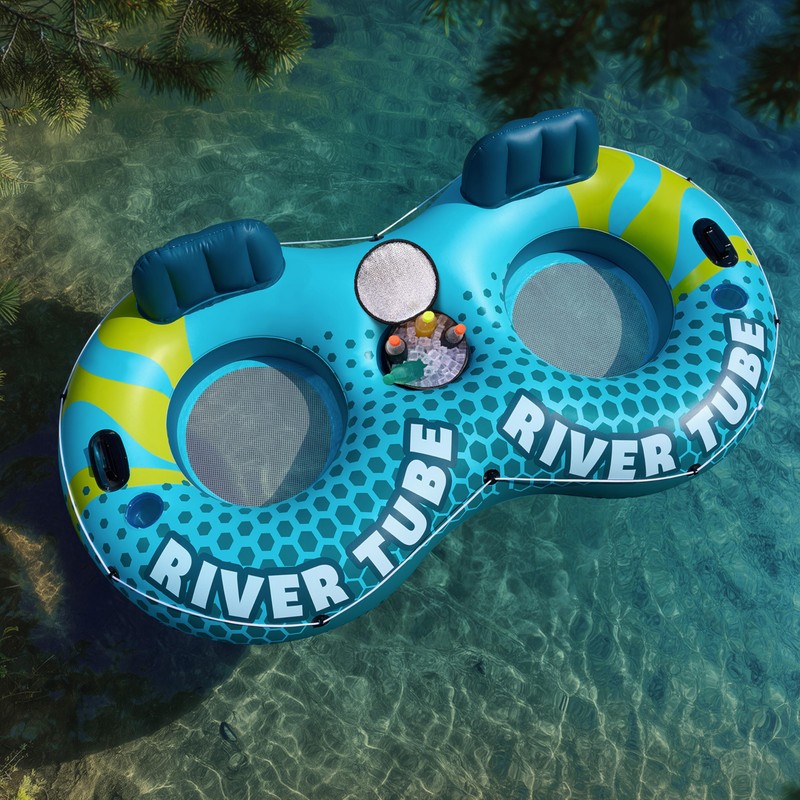 SLOOSH 2-Person Inflatable River Tube - Heavy Duty River Run
