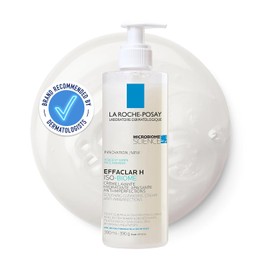 La Roche-Posay Effaclar H Iso-Biome Cleansing Cream, Gentle Facial Cleansing for Drying Acne Treatment, Cleansing Cream for Blemished Facial Skin, for Sensitive, Dry Skin, 390 ml