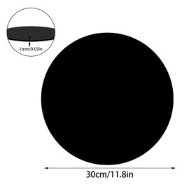 YIWONFU Acrylic Glass Panel, Black Plexiglass Plates: 1 Piece Black Plexiglass Round, 1 mm - Plexiglass Acrylic Sheet, Black Round Acrylic Glass, Plastic Panels for Photo Frames, Paintings, 30 cm