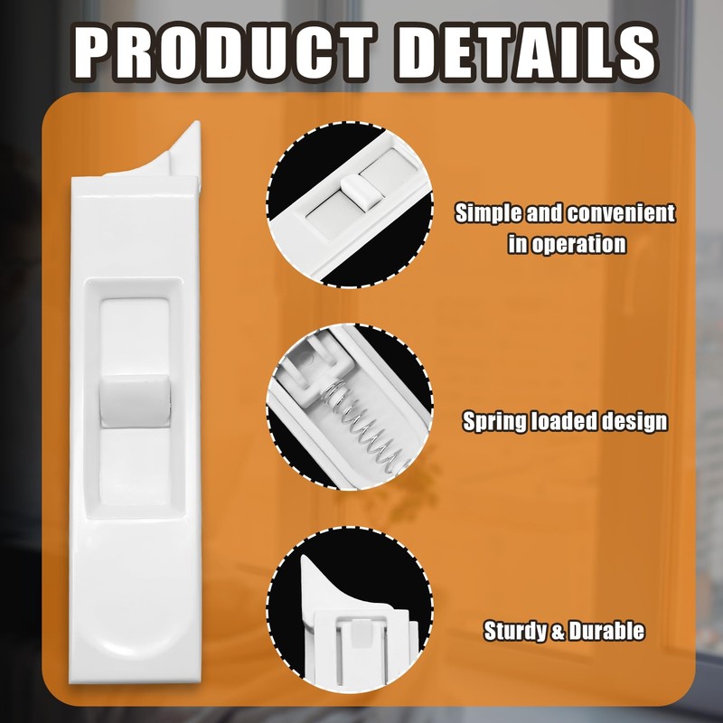 Biaungdo 2 Pairs Tilt Latch, Plastic Construction Window Tilt Latch