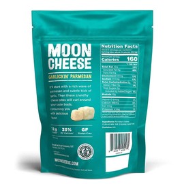 Moon Cheese Garlickin' Parmesan Cheese Bites, 2 Ounce, 3-Pack, Crunchy, Protein Rich Cheese Snack, 100% Real Cheese