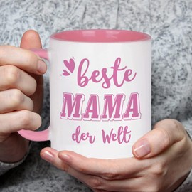 Beste Mama der Welt Tasse, Geschenke für Mama Muttertagsgeschenke Geburtstagsgeschenk Weihnachtsgeschenke Kaffeetasse für Mutter Geschenk Geburtstag Muttertag Weihnachten (Rosa für Mama)
