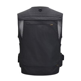 Spanye Vest Outdoor Men's Vests Summer Fishing Photography Quick Dry Waistcoat Multi-pocket (Style 02 Grey, Medium)