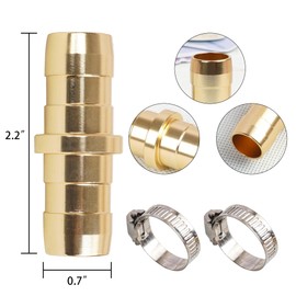 Hourleey 2 Pack Garden Hose Repair Kit, Hose Connector Repair Mender Kit with Stainless Clamp, Fits 3/4"-5/8" Water Hose Repair Fittings