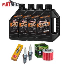 JSI Maxima Oil Kit Yamaha V Star 1100 Oil Change Tune Up Kit 20W50 4 Quarts Spark Plugs Oil Filter