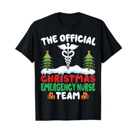 Xmas Emergency Nurse Team - Funny RN ER Nurse Christmas T-Shirt