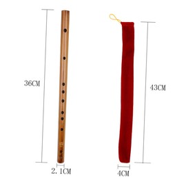 WOONEKY Traditional Wooden Piccolo Flute for Beginners Lightweight Small Woodwind Musical Instrument for Students with Carrying Bag