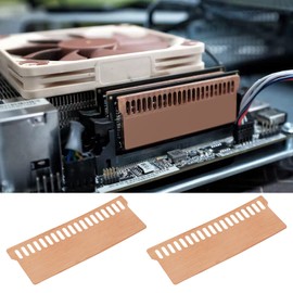YINETTECH Pack of 2 Laptop Memory Copper Heatsink Replacement Compatible with DDR1 DDR2 DDR3 DDR4 Memory Heatsink Strip Cooling PC Memory