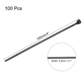 MECCANIXITY 100PCS Cable Zip Ties 4 Inch, Self-Locking Nylon Wire Ties Heavy Duty with 18 LBS Tensile Strength for Indoor and Outdoor, Black