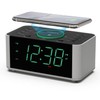 Alarm Clock Radio with 10W Wireless Charging, Snooze,Bluetooth, Dual Alarm,