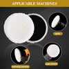 3 PCS 6 Inch Wool Polishing Pad Hook and Loop
