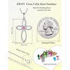 JIWOY Celtic Knot Cross Necklace Sterling Silver Crucifix Pendant Heart