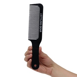 Styling Gear 404 Clipper 9 In. Wavy Tooth Flat Top Clipper Blending Comb Cutting Barber Hairstylist Combs Flexible 1 Pc. (Black)