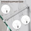 Stainless Steel Shower Rod, Wall-to-Glass Brace for 1/4" & 3/8"