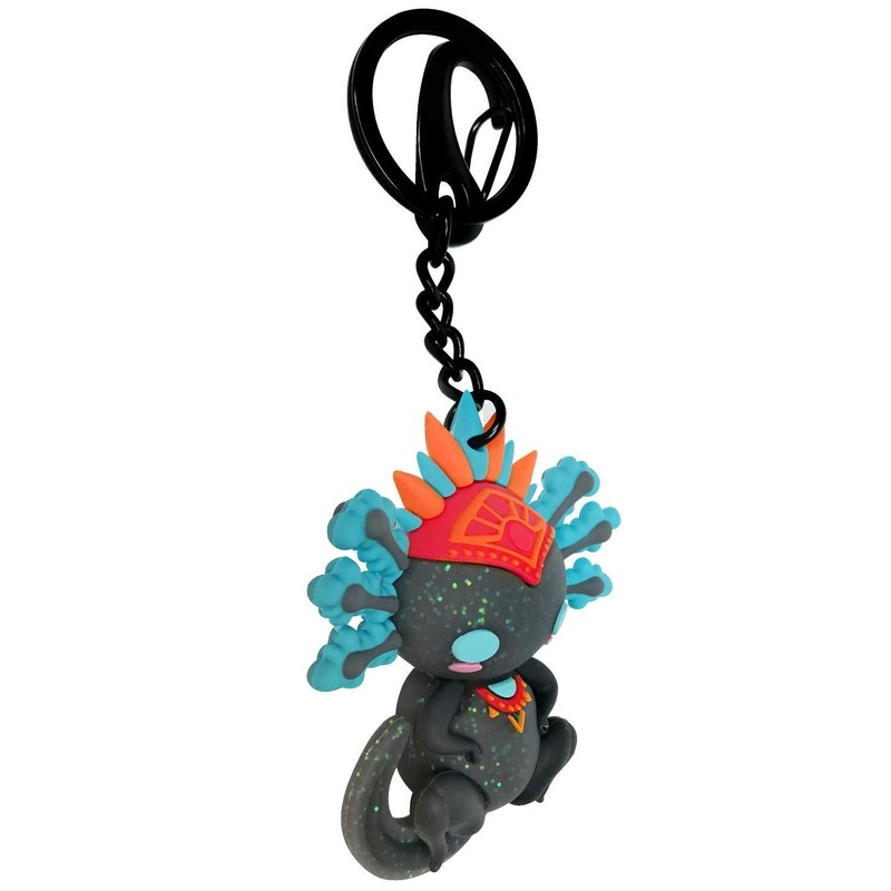 By Mexico, Llavero 3D, modelo Ajolote Iztli color negro Glitter
