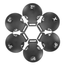 Gatuida 6pcs Golf Golf Club Head Fairway Number- Club Head for Golf Head Golf Club Numbers Golf Cover Key Tag Golf Club Name Labels Black Plastic