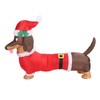 Inflatable Weiner Dog 1.5 Meters Illuminated Polyester Fiber Blow Up