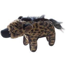 Ruff Play Extra Tuff Plush Hyena Dog Toy, Brown & Black - Dog Teething Toy, Chew Toys, Extremely Durable, for Aggressive Chewers, Extra Tough Dog Toys, Aids Dogs Dental Health