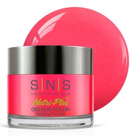SNS Nail Dip Powder, Gelous Color Dipping Powder - Elon (Pink, Orange/Coral, Berry, Cream) - Long-Lasting Dip Nail Color Lasts 14 Days - Low-Odor & No UV Lamp Required - 1.5oz