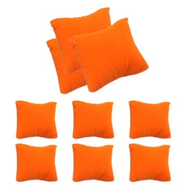 sourcing map 12pcs Velvet Bracelet Watch Pillow, Jewelry Display Pillow for Bracelet, Watch, Anklet, Bangle, Dangle Earring and Necklace Orange
