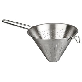 MGE - Chinese Colander - Perforated Stainless Steel Colander/Strainer - Silver - 20 cm