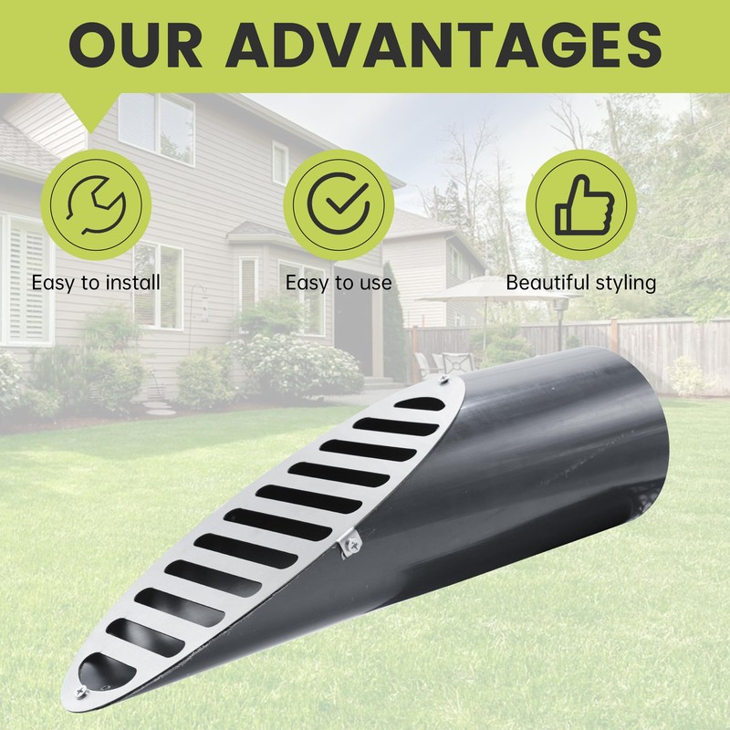 4" Angled Drain Grating Yard Drain, french drain for Sump
