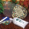 Midwest Products Milestones Decorative Mosaic Leaf Stepping Stone Kit for