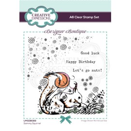 Creative Expressions Designer Boutique-Woodland Walk Collection-Sammy Squirrel-Clear Stamp, A6 Size Set