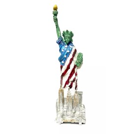 5.5" Statue of Liberty With Flag Replica, Figurine, Souvenir from New York City