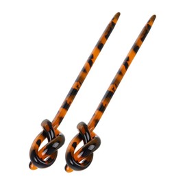 FOMIYES 2pcs Leopard Hair Chopsticks For Women Exquisite Chinese Hairpins For Thick Hair Hair Styling Hair Stick Antique Style Hair Stick
