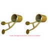 Athletic Bar Collared Ballet Brackets Single (Pair) Fixed Height Wall