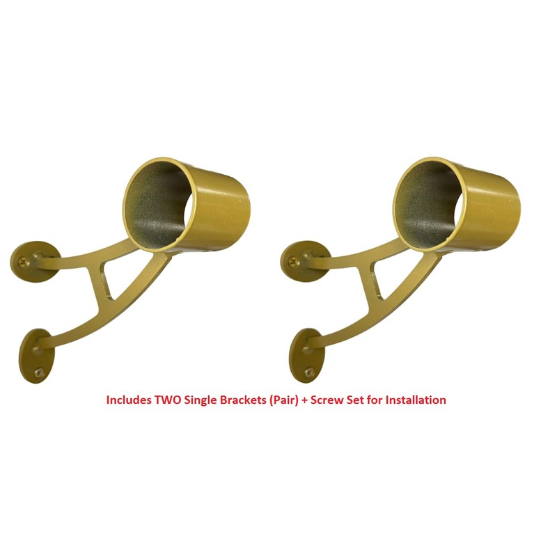 Athletic Bar Collared Ballet Brackets Single (Pair) Fixed Height Wall