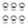 Maxmoral 6pcs Durable 1" Female Loop Holder Brushed Nickel-Plated Loops