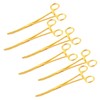 MuskalMed Set of 6 8" Long Gold Color Curved Hemostat