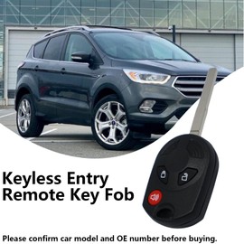 OUCD6000022 - Llavero remoto de entrada sin llave de 3 botones para Ford Escape 2013-2019 para Ford Transit Connect 2014-2019