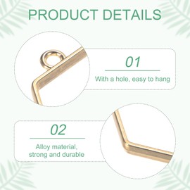 M METERXITY 20-Pack Open Bezels for Resin, Hexagon Shape Open Back Bezel Pendants for Resin Jewelry Making/DIY Earrings Necklace, Alloy Hollow Frame Pendants [Gold Tone]