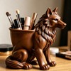 Black Wolf Flower Pot Silicone Resin Mold Animal DIY Making