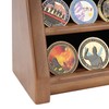 ASmileIndeep 3 Rows Solid Wood Military Challenge Coin Holder Display