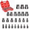 25Pcs Screw Extractor Set Hex Head Multi-Spline Easy Out Bolt