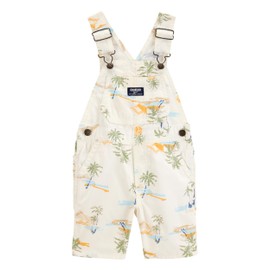 Oshkosh Boy World's Best Overalls, Cream Scenic, 2T