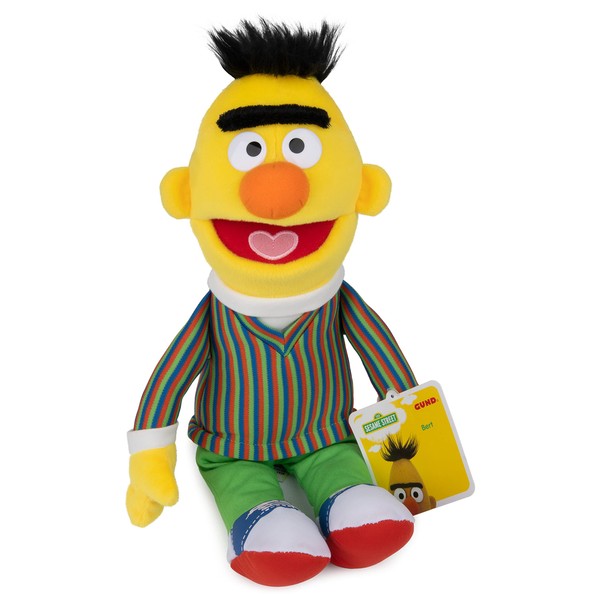 GUND Sesame Street Official Bert Muppet Plush, Premium Plush Toy for Ages 1 & Up, Yellow, 14”