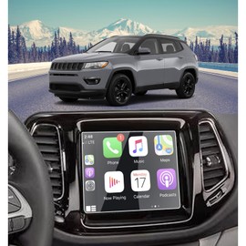 PZSWUXIE for 2018-2021 Jeep Compass Limited Trailhawk 8.4 Inch Tempered Glass Screen Protector 9H Hardness Anti-Fingerprint Anti-Scratch Anti-Glare Accessories LCD Touchscreen(Not for 10.1 Inch)