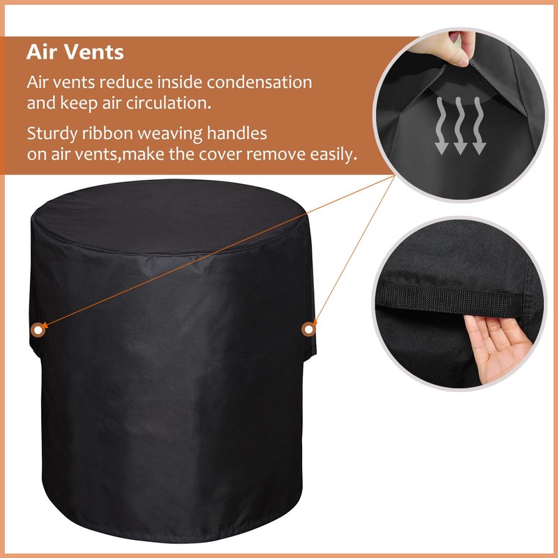 SheeChung Fire Pit Round Cover 24" D X 27" H,Heavy
