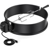 onlyfire Universal High-Temp Resistance Black Coated Steel Charcoal Kettle Rotisserie