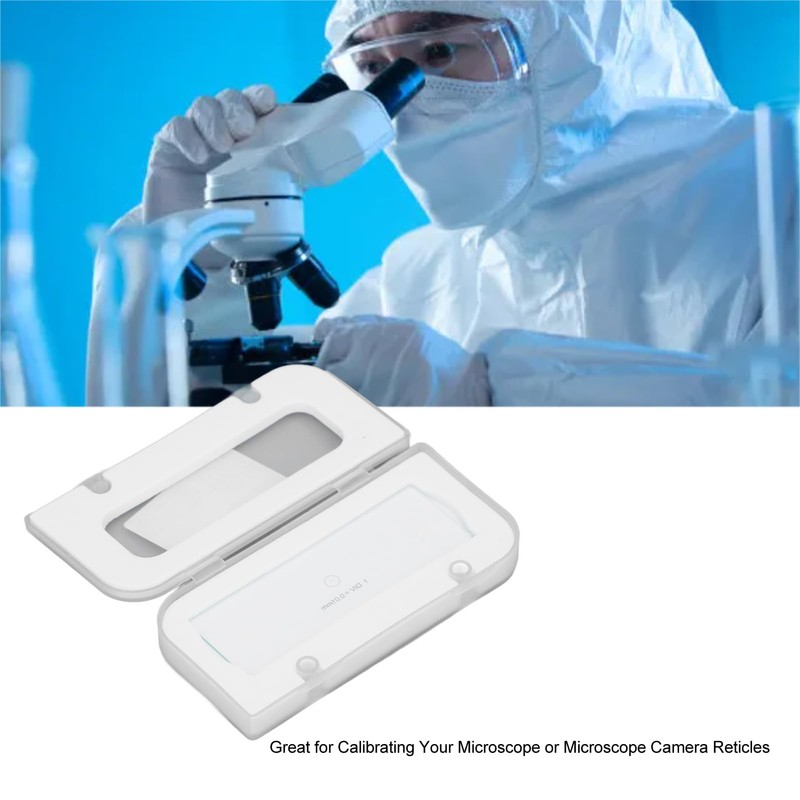 0.01mm Stage Micrometer Microscope Camera Calibration Slide Optical Glass Reticle