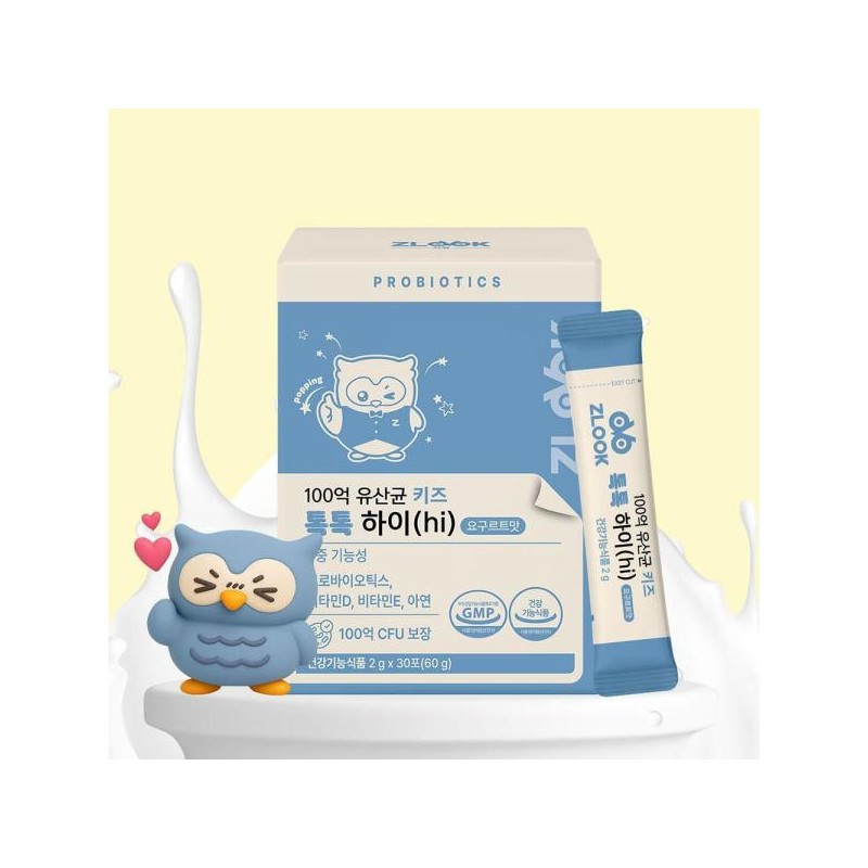 지룩 100억 유산균 키즈 톡톡하이 3개 (90포)+7포 증정 Jiruk 10