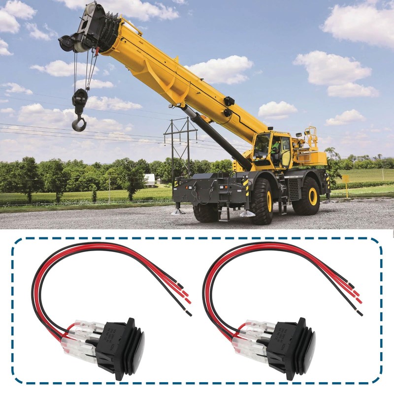ECSiNG 2pcs KCD4 6 Pin Waterproof Switch with Instant Polarity