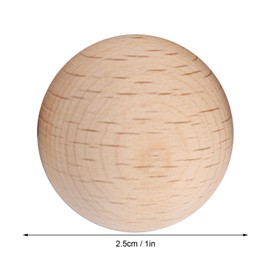 50 Pcs 1 Inch (2.54 cm) Natural Unfinished Wooden Balls for Crafts, DIY Projects, Home Decor - Smooth Beech Wood Balls, Small Round Wooden Beads for Jewelry Making, Kids Art