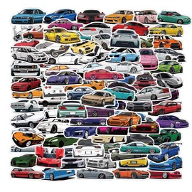100 PCS JDM Car Stickers Pack for Water Bottle, Laptop, Phone, Luggage, Skateboard Stickers for Adults Teens Girls Kids