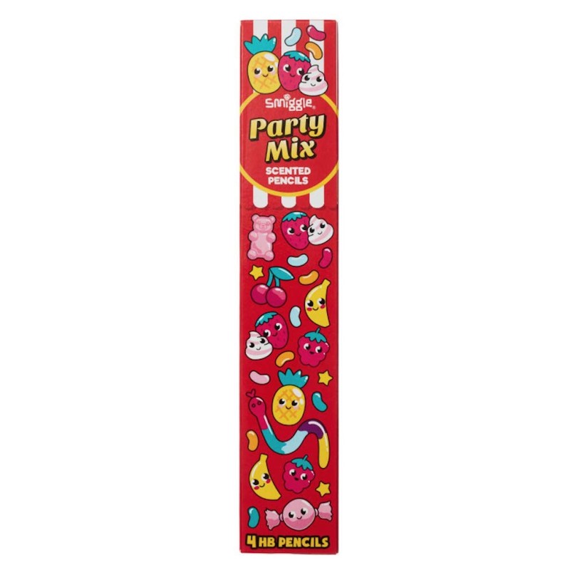 Smiggle Pencils x 4 Pack Scented HB Wooden With Eraser